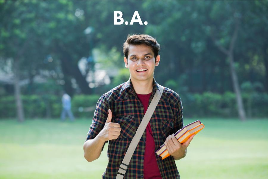 B A